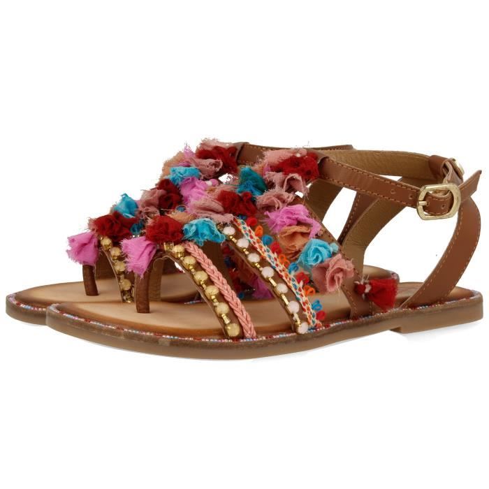 GIOSEPPO Sandales Cuir de ch vre Marron Enfant fille Marron Marron