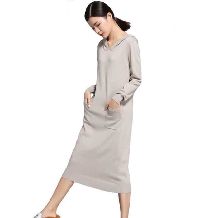 robe longue pull hiver