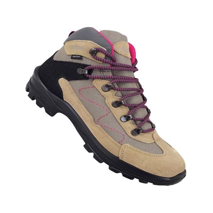 Chaussures de randonnée GRISPORT 14536S27G pour femme - Beige respirantes et adaptées aux sentiers