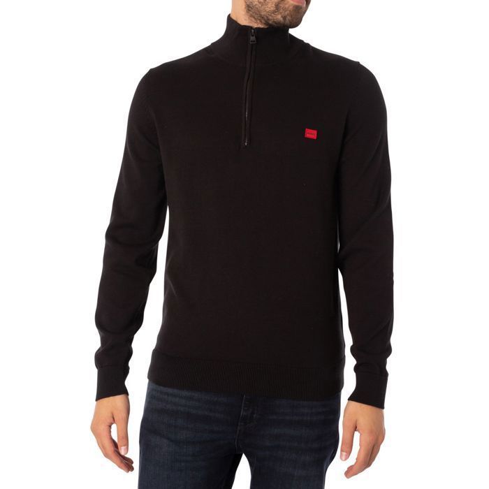 Pull Zippé San Quintus - HUGO Noir - Cdiscount Prêt-à-Porter