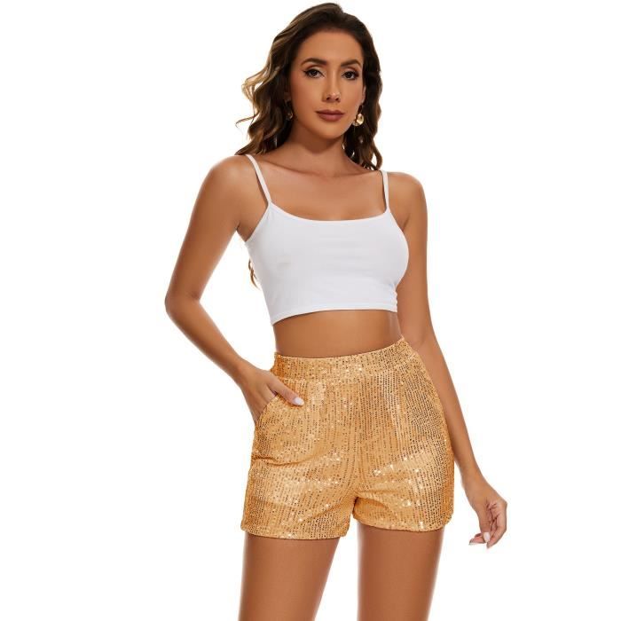 Short deals femme paillette