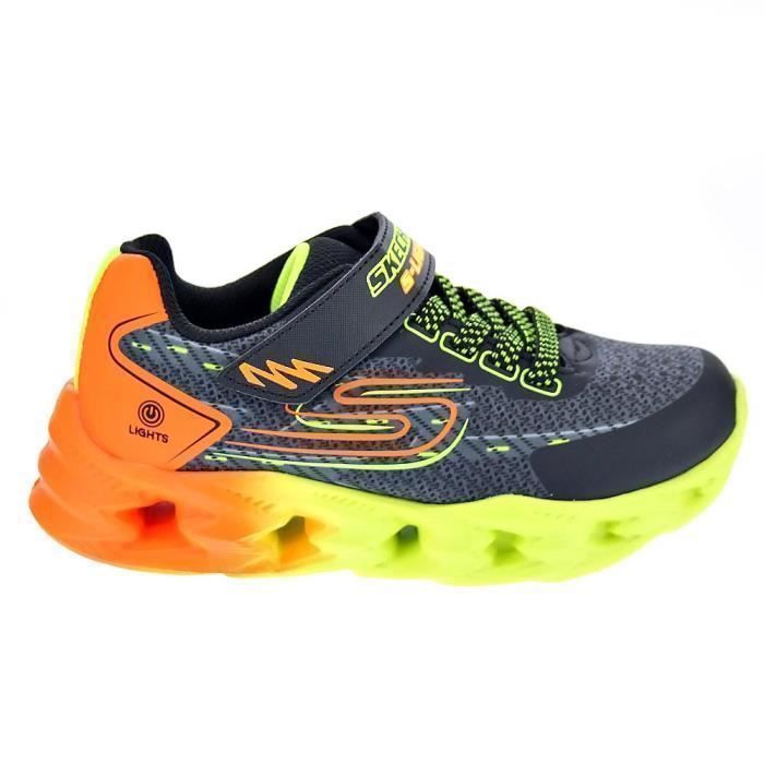 Skechers Zapatillas pour enfant - SKECHERS - Vortex - Noir/Blanc - Lacets - Tige textile