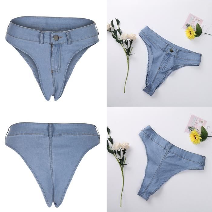 JEAN COUPE LARGE ET TAILLE HAUTE COLLECTION ZW - Bleu | Canada