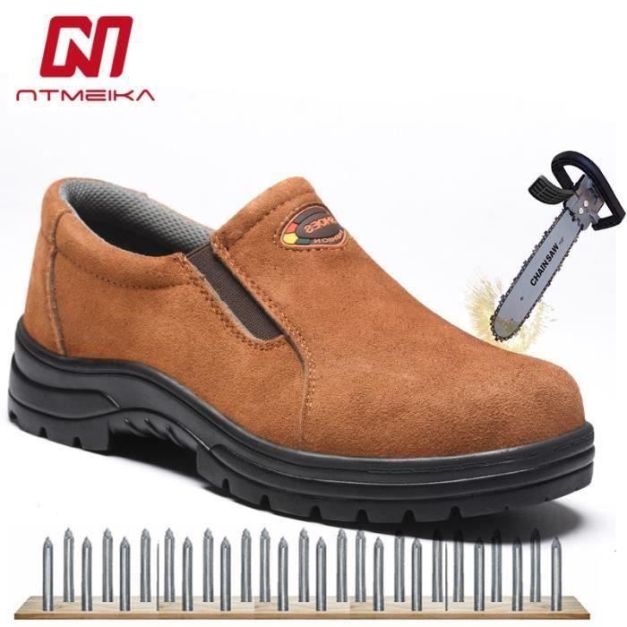 Bottes De Sécurité Chelsea Homme à Bout Acier - Cuir Pull-up MAXSTEEL