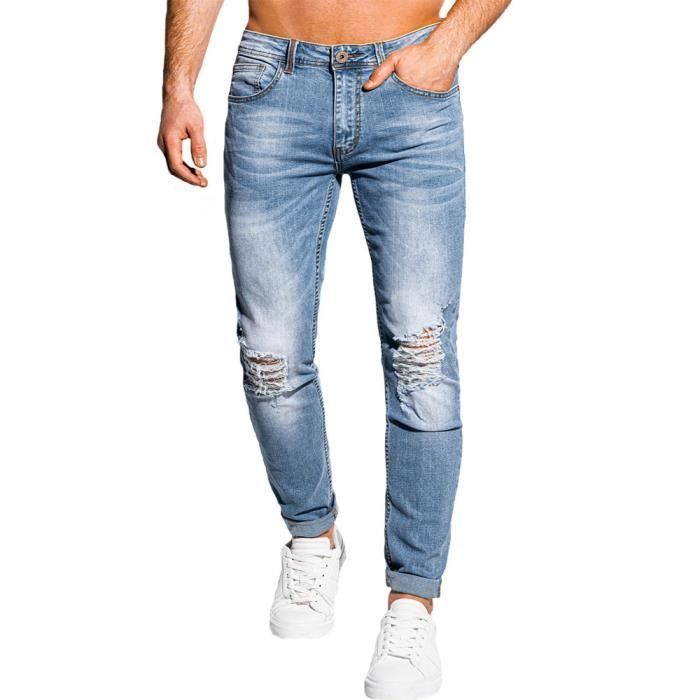 Chemise En Jean Déchiré Et Délavé Pour Homme - Marque Victorious DK158 - Toutes Tailles - Neuf Avec étiquettes