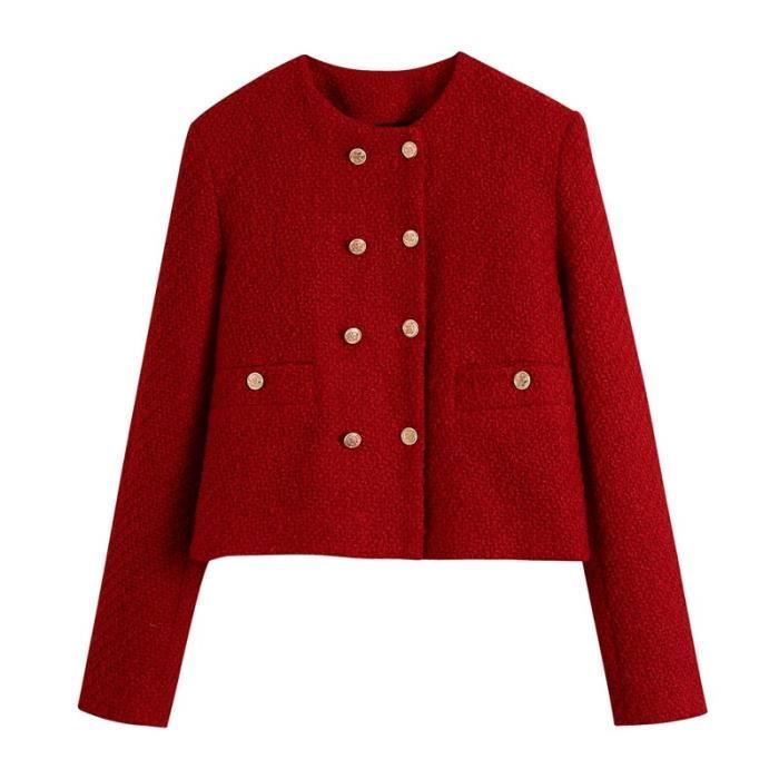 Veste en online tweed rouge