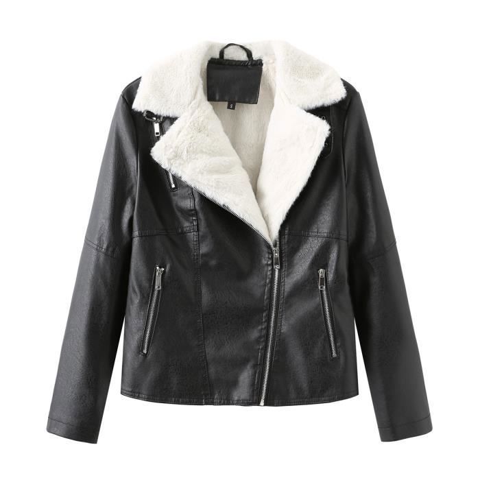 Veste en outlet cuir doublée femme