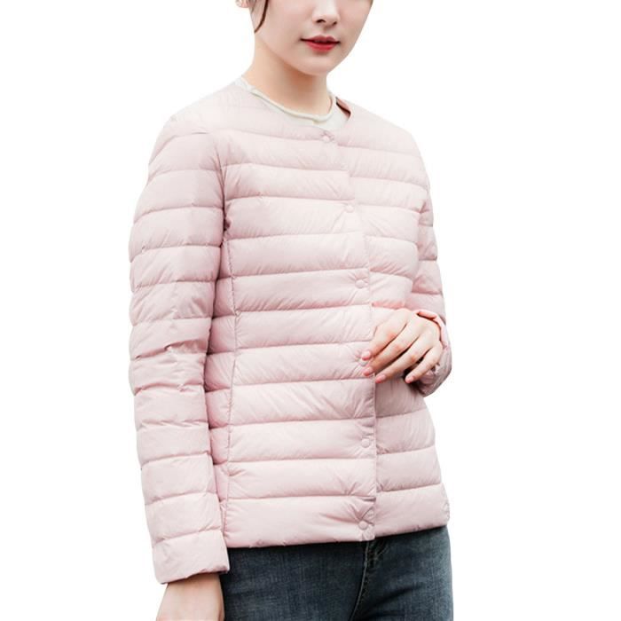 Doudoune courte rose hot sale