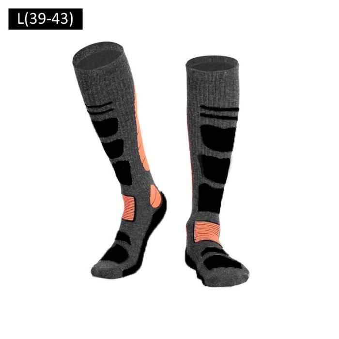 Lot De 2 Paires De Chaussettes De Ski Line One – Laine Mérinos – Femme Pointure 5-7.5 – Noires