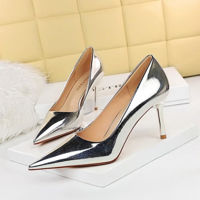 chaussure talon metallique