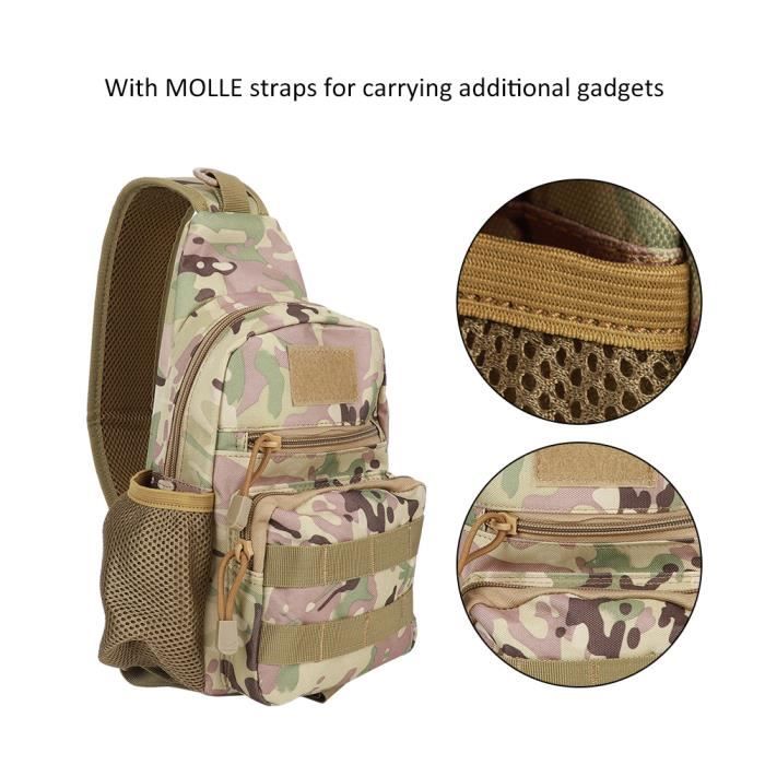 Sac De Poitrine Tactique Bandouliere Sacoche ChargementUSB Vélo Course