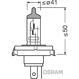 OSRAM Lampe de phare halogène Original R2