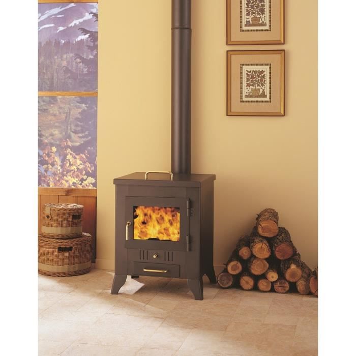 panadero poele a bois monaco 10kw cdiscount bricolage
