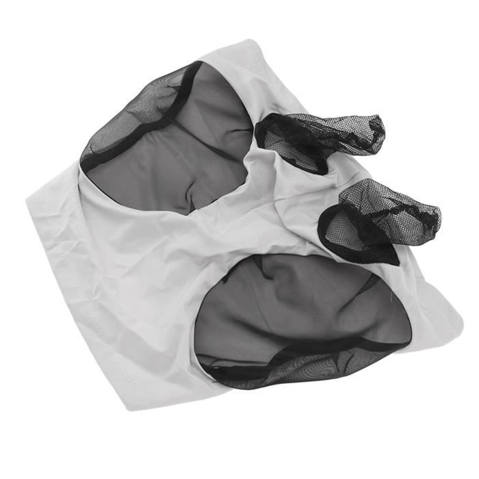 Fdit Masque Anti-Mouches en Maille de Cheval, Couverture de Visage de Cheval Respirante Confortable Extensible pour Stable (Bleu