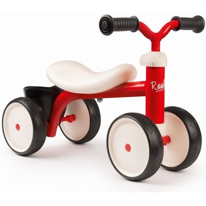 Porteur Métal Rookie - Rouge - SMOBY - Pour Enfant dès 12 mois - 4 roues silencieuses et poignée de transport