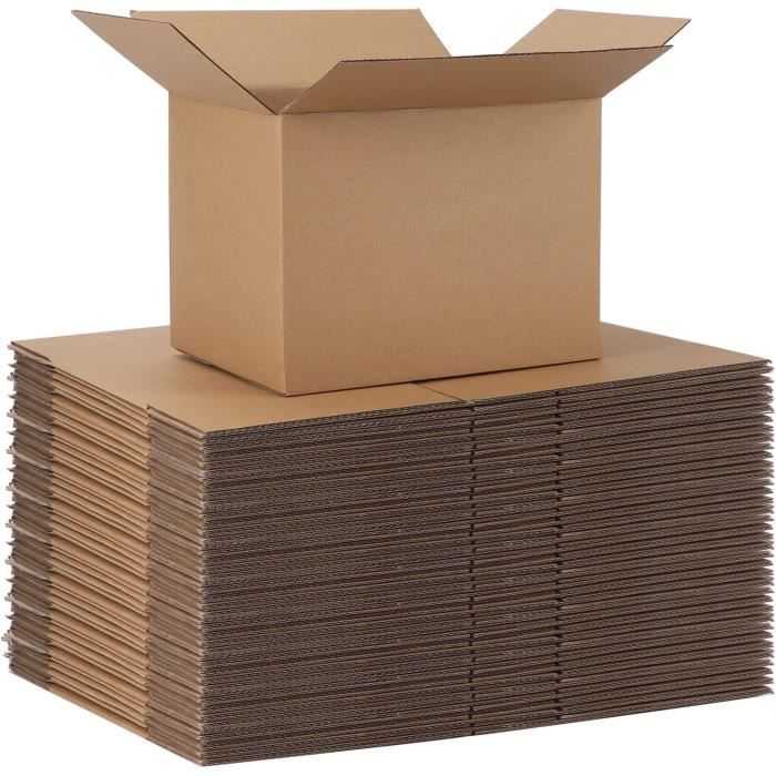 Lot De 20 Cartons D'Expédition 650x500x200mm C-ondulation - Boîtes Pliantes FEFCO 0201 Pour DPD DHL