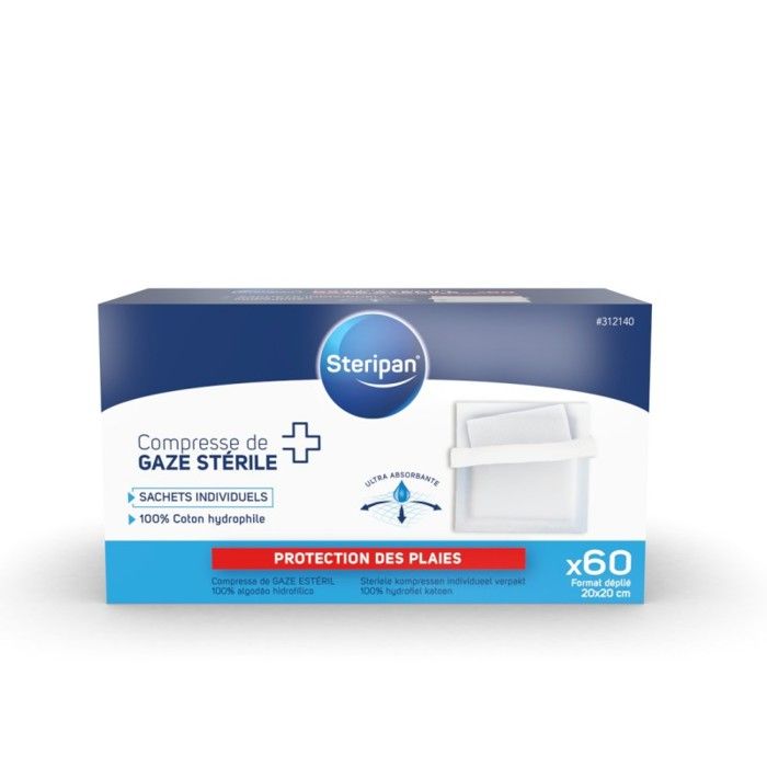 Coton Hydrophile Steripan 100g - 100% Coton, Prédécoupé, Testé Dermatologiquement