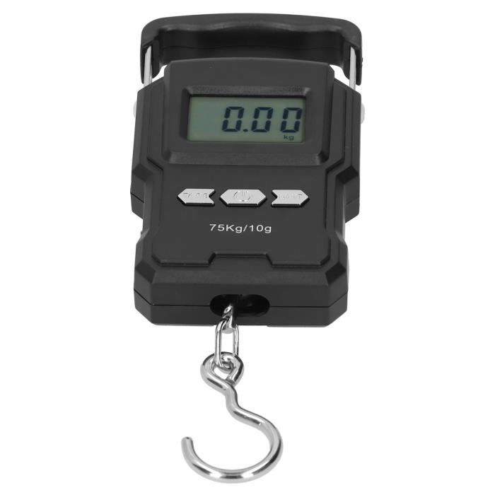 Balance électronique De Pêche Portable 75 Kg - Précision 10 G, écran LED, Avec Ruban à Mesurer, Bouton Tare, Piles AAA - 10