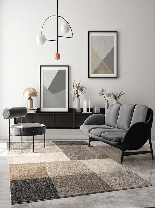 Tapis de salon - The Carpet PEARL - Moderne - Géométrique - Beige 120x160