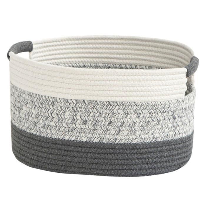 Paniers En Corde Coton, Panier à Linge En Corde Coton, Panier Rangement Tissé Corde Coton, 30 X 30 Cm Pliable Panier Rangement Salle Bain 80789897