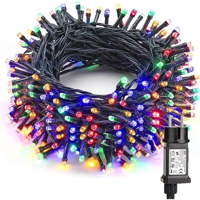 Noël Décoration Guirlande Extérieur Colorée, 20M 200 Led Lumière De