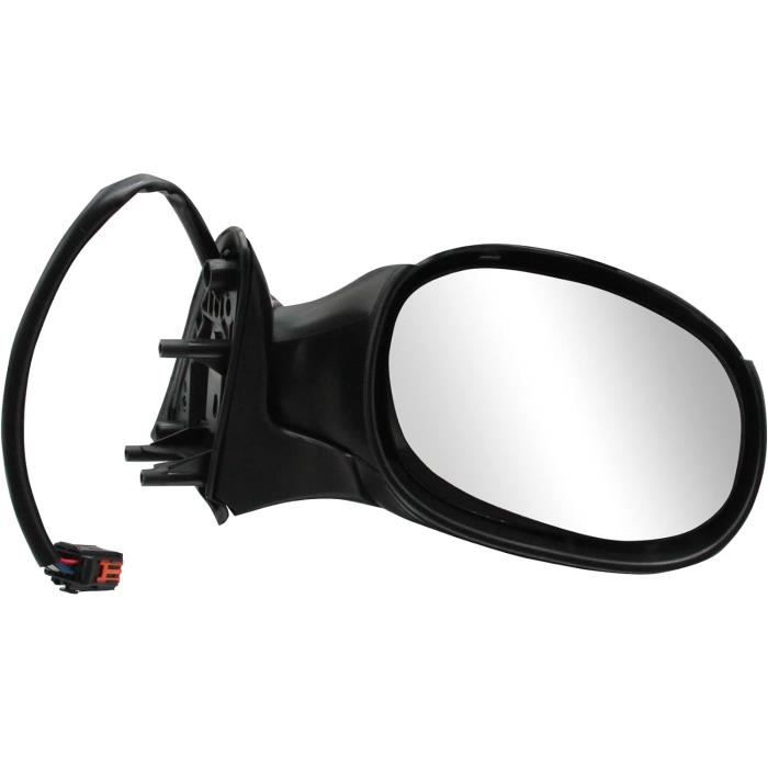 Rétroviseur Droit Électrique Pour Citroën C3 2002-2009 - Coque Noire - Côté Passager