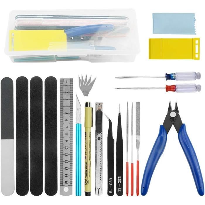 Kit Outils Modélisme BGTXINGI 12 Pièces - Pour Gundam, Maquettes | Pinces, Couteaux, Limes