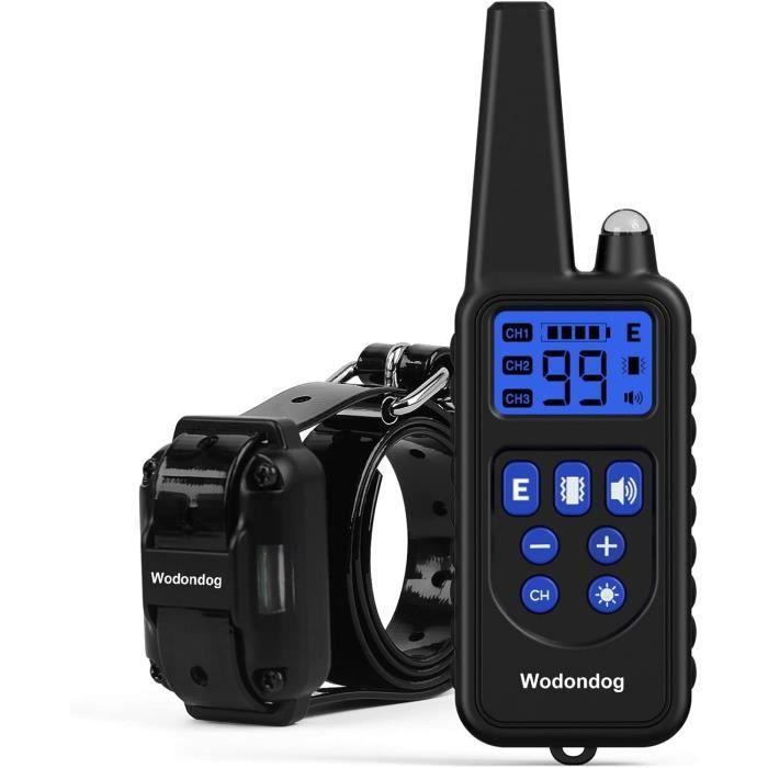 Collier électrique De Dressage Pour Chien Avec Télécommande – Noir, Idéal Pour éducation à Distance