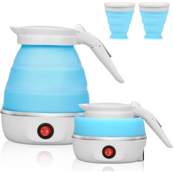 Mini Bouilloire Électrique Pliable 0.6 L, Petite Bouilloire Pliable en