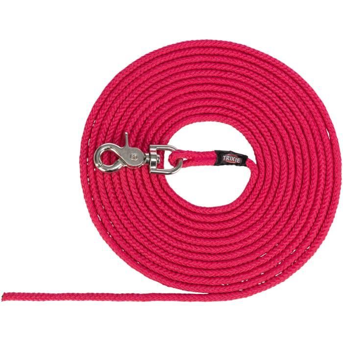 Laisse de suivi pour chien avec mousqueton à gâchette anti-saletés ronde Trixie