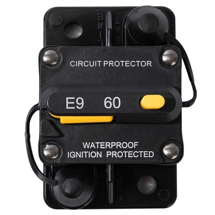 Disjoncteur 60A 12V 72V Portefusible Onduleur Hautparleur de voiture Disjoncteur en ligne