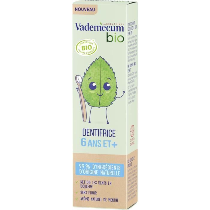 Vademecum Bio Lot De 2 Dentifrice Enfant Gout Menthe 6 Ans Et Plus 50 Ml X 2 Achat Vente Dentifrice Vademecum Bio Lot De 2 Dent Cdiscount