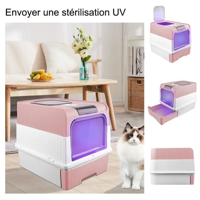 Comparer les prix de Bac à Litière - XUANYU - XXL - Rose - Moyen - Chat