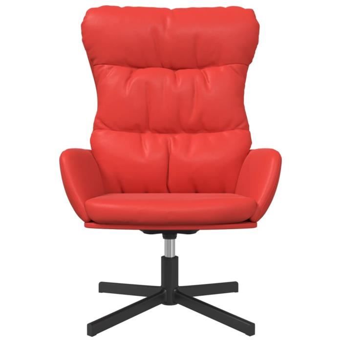 Fauteuil Cabriolet Rouge En Similicuir - Confortable Et élégant Pour Salon Ou Bureau