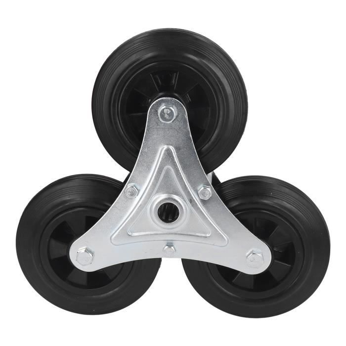 2 Roues Triangulaires Pour Chariot – Remplacement Escalier, Trou De 8 Mm, Acier Inoxydable (22x22 Cm)