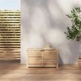 Coffre de jardin TERA en bois d'acacia blanchi 90x45x50 cm-1
