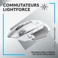 Souris Gaming Sans Fil - LOGITECH G - G502 X LIGHTSPEED - Boutons Hybrides LIGHTFORCE - Port USB-C - Blanc-1