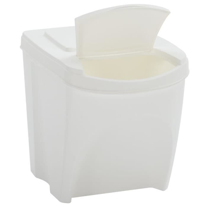 Poubelles à ordures empilables 3 pcs blanc 75 l polypropylène