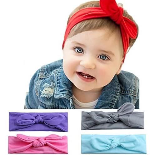 4pc bébé enfant enfants filles lapin oreilles bandeau turban bowknot  Headwrap bandeau@YXP70302645 - Cdiscount Au quotidien