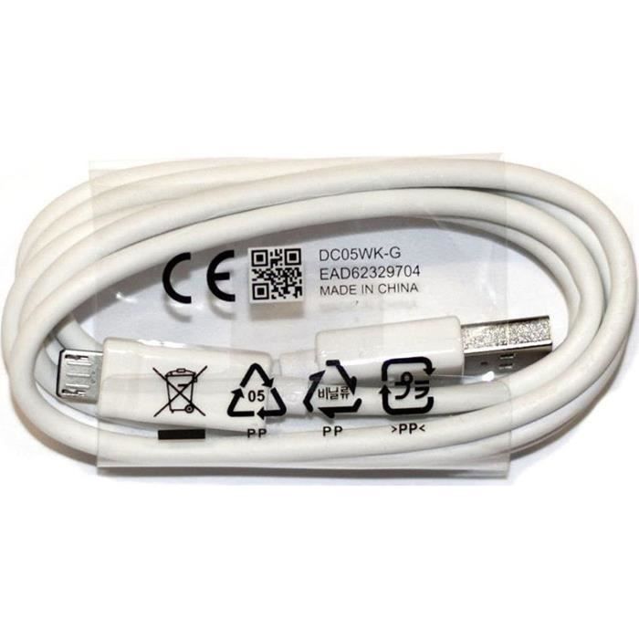 Cable USB pour chargeur LG EAD62329704
