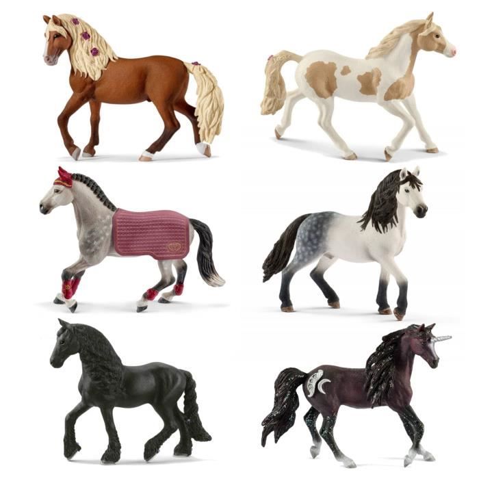 Ecole d'équitation avec cavalière et chevaux - Schleich 42389