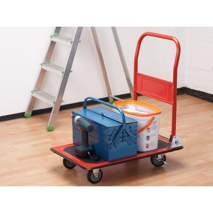 Meister 8985400 Chariot Plateforme Pliable 150 Kg - Compact Et Robuste Pour Tous Vos Transports