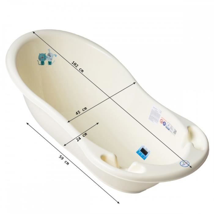 Baignoire bébé Anatomy TIGEX - avec anneau de bain clipsable - Gris - Mixte  - Cdiscount Puériculture & Eveil bébé