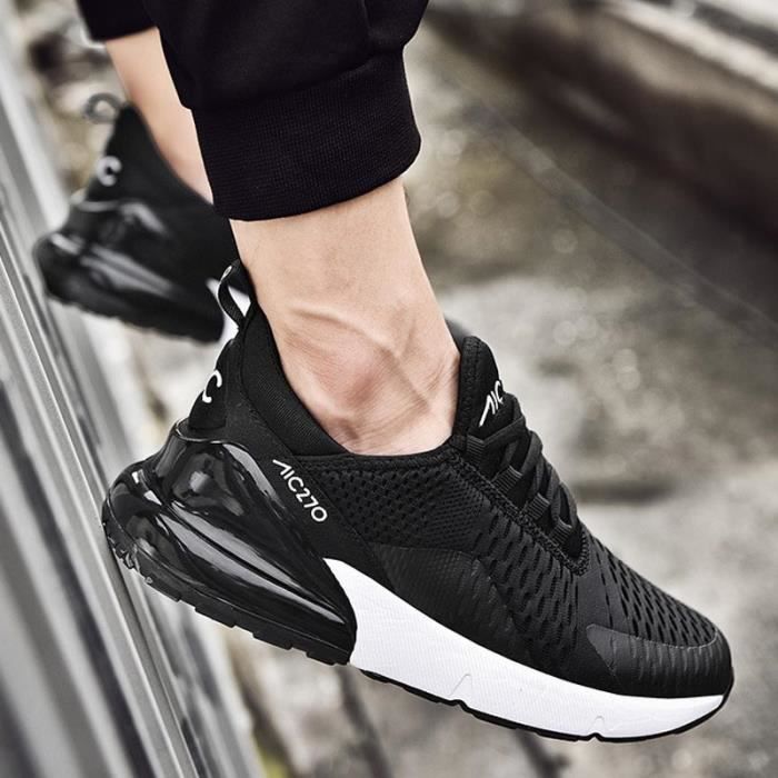 Baskets Running Femme - Noir - Respirantes, Légères Et Antidérapantes - Pour Sport, Fitness, Marche