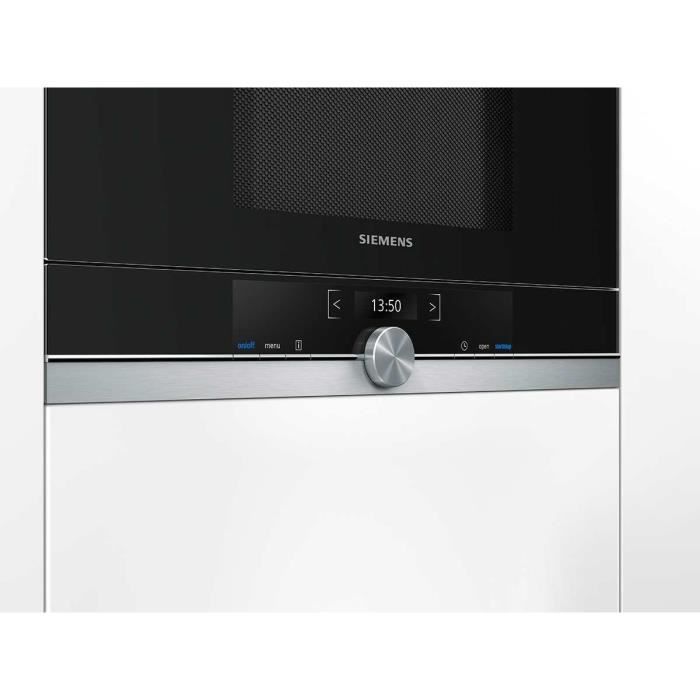 SIEMENS - BF634LGS1 - Micro-ondes encastrable - 21L - 900W - Inox ...