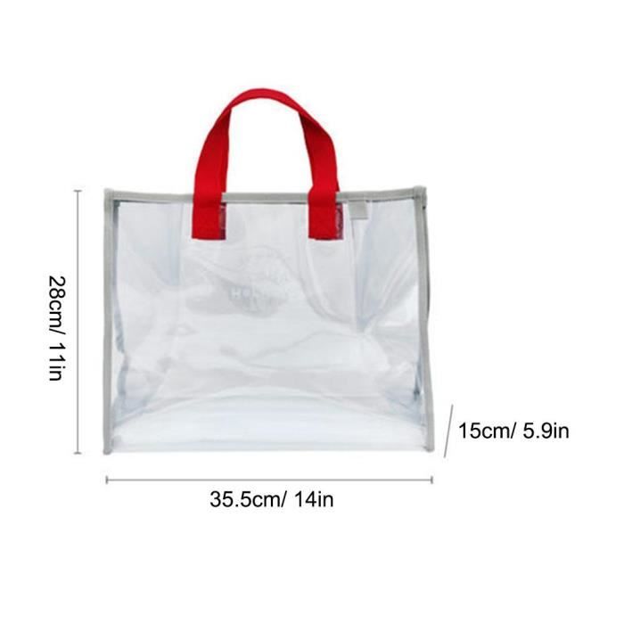 Sac de Plage Transparent Grand PVC Imperméable Femme Sacs à Main Sac à  Bandoulière