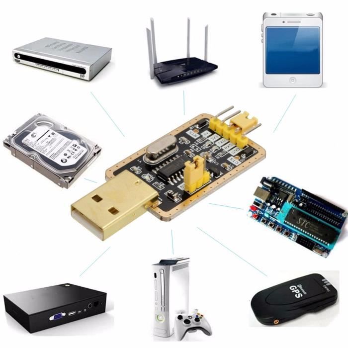 USB à RS232 TTL 6Pin CH340G Convertisseur Module Adapter Idem - Foto 3