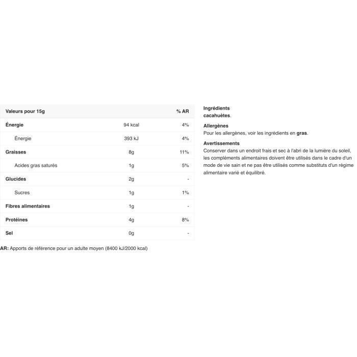 Beurre De Cacahuète Weider 100% Naturel - 26% Protéines, Sans Sucre - 1kg