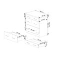 Meuble de cuisine bas AKORD S80 LIMA modulable Blanc 80 cm 3 tiroirs façade Chêne Sonoma 80x44,5x82 cm-2