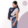 MoMi COLLET Porte-bébé Ergonomique - Jusqu'à 20 kg - Avant/arrière - Hypoallergénique - Bleu marine-2